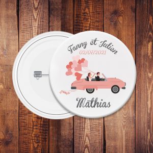 Badge Mariage voiture